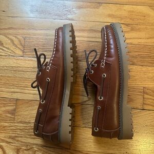 Anthropologie Brown Boat Shoes